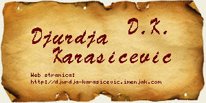 Đurđa Karašićević vizit kartica